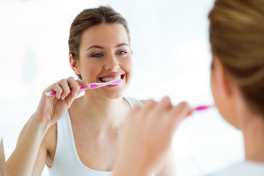 practice good oral hygiene with new toothbrush